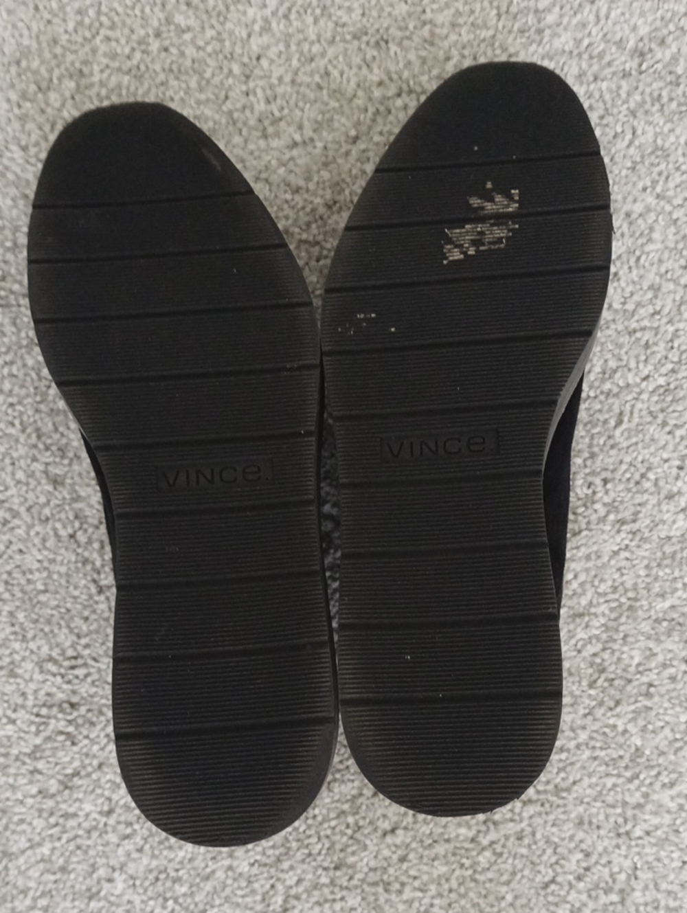 VINCE Black Suede Loafers Size 7 - Picture 2 of 9